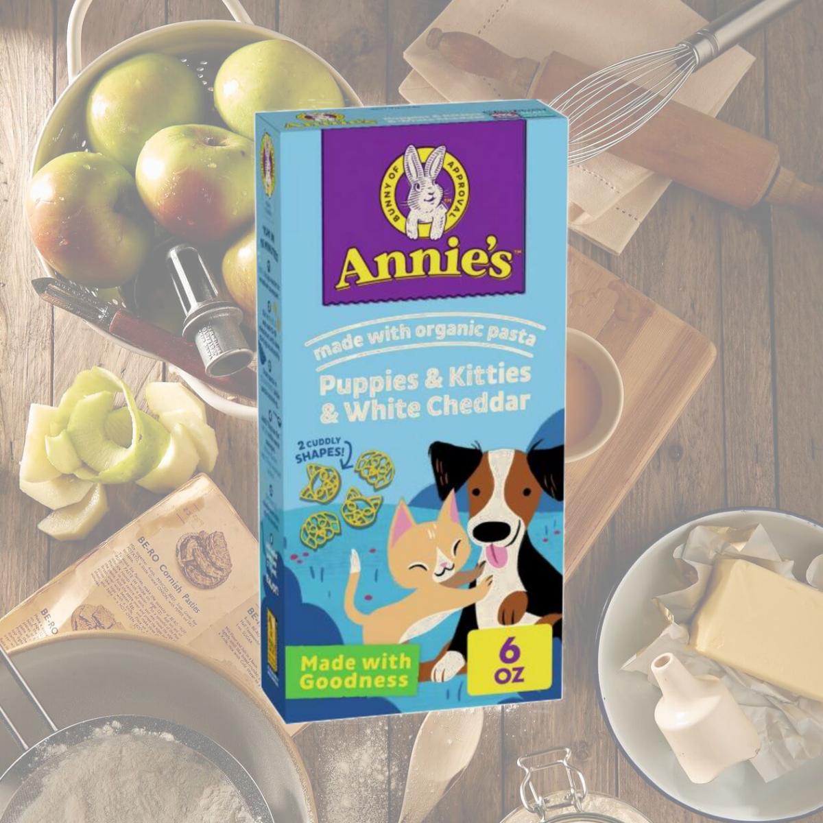 Picture of Annies Homegrown B-28890-12PK 6 oz Puppies & Kitties & White Cheddar Mac & Cheese - Pack of 12