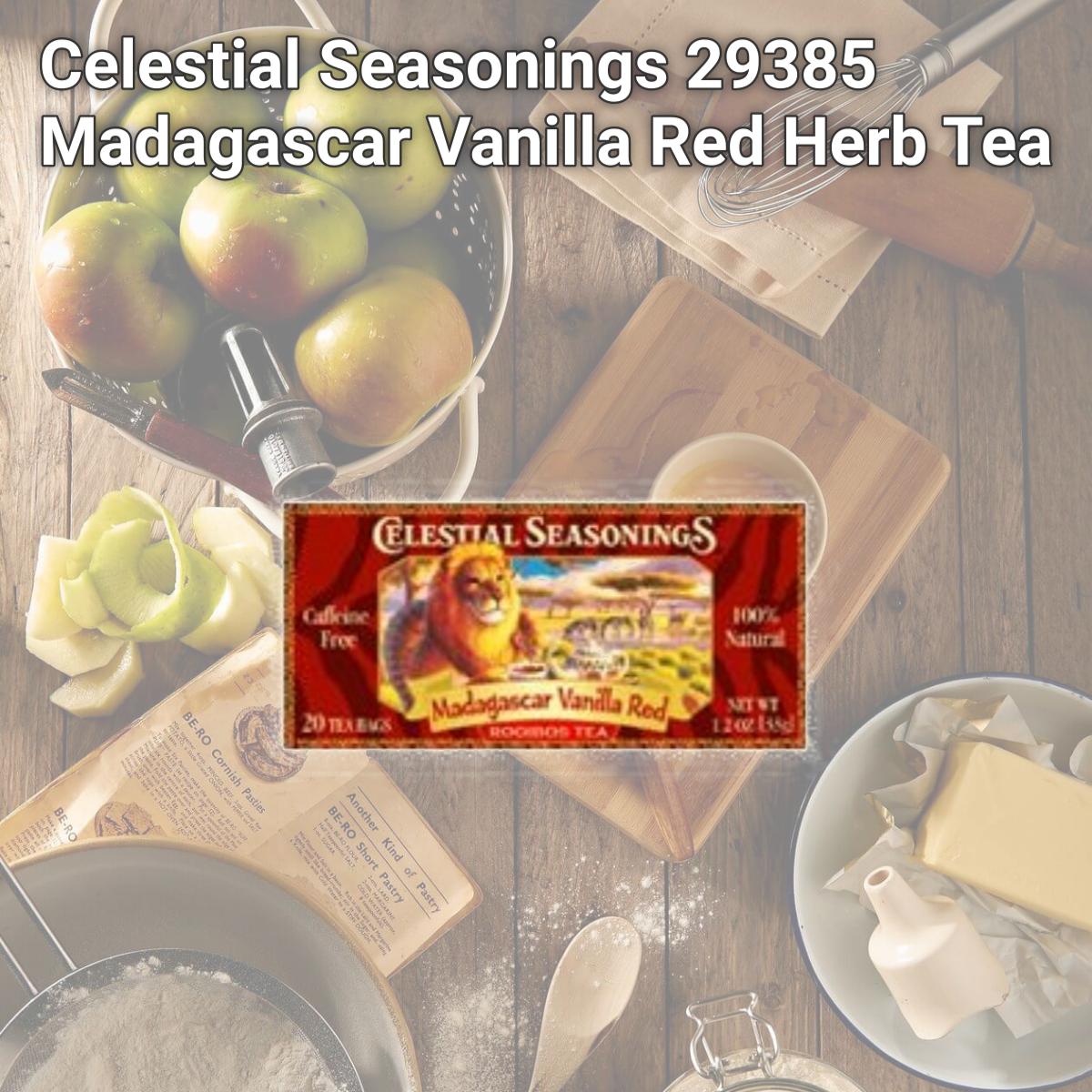 Picture of Celestial Seasonings 29385 Madagascar Vanilla Red Herb Tea