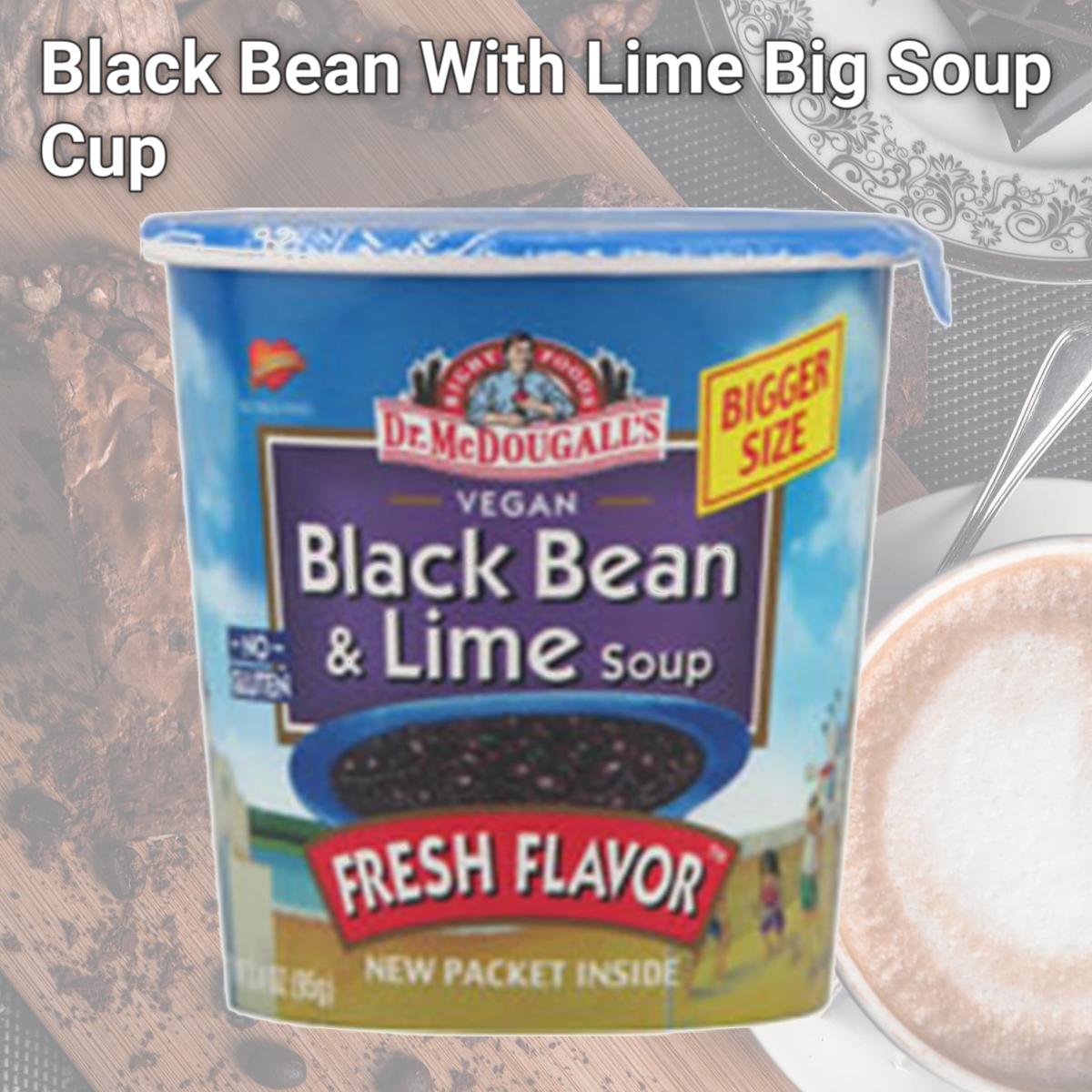 Picture of Dr Mcdougalls 39609 Black Bean With Lime Big Soup Cup