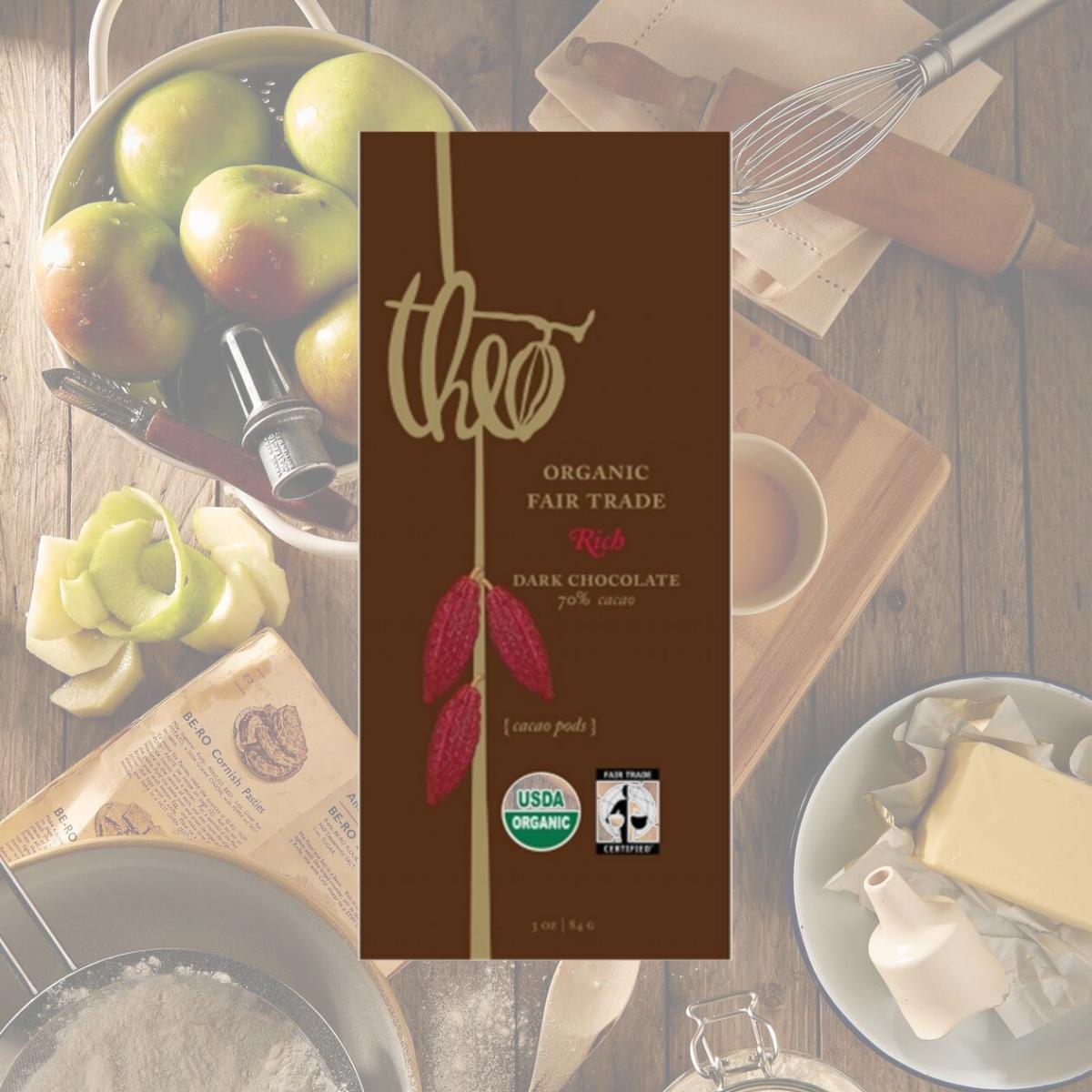 Picture of Theo Chocolate 23491 Organic Dark Chocolate 70 Percent Cacao Bar