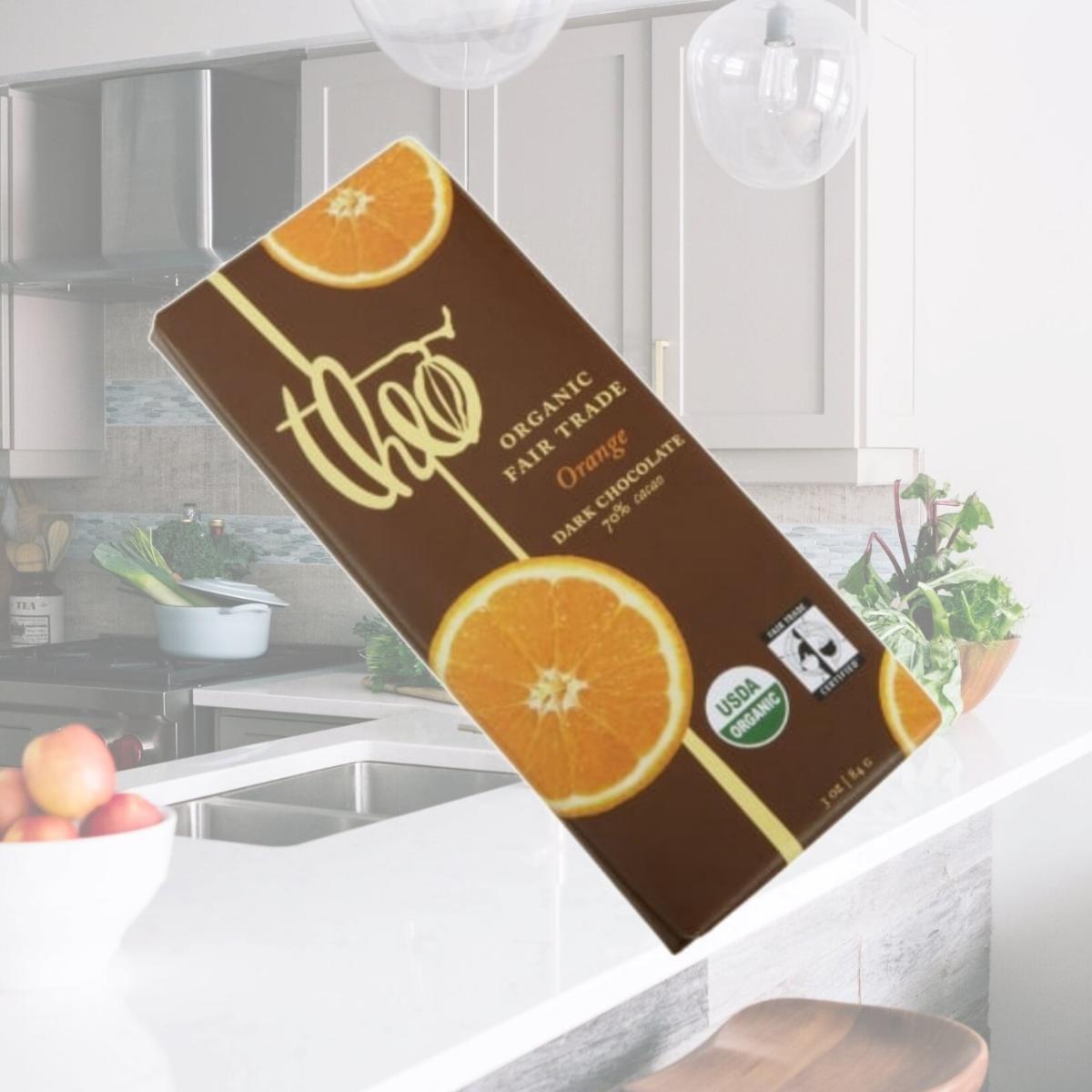 Picture of Theo Chocolate 20622 Organic Dark Chocolate Bar With Orange