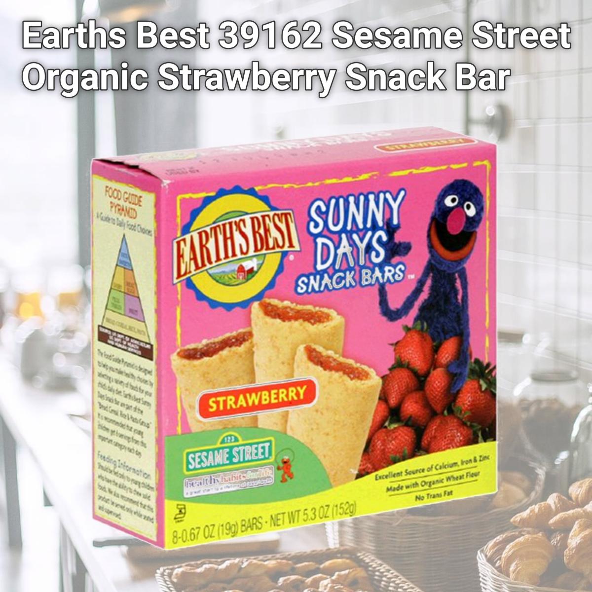 Picture of Earths Best 39162 Sesame Street Organic Strawberry Snack Bar