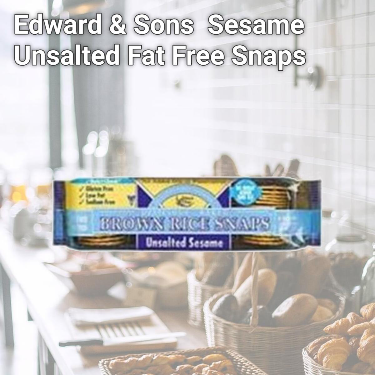 Picture of Edward & Sons 36164 Sesame Unsalted Fat Free Snaps