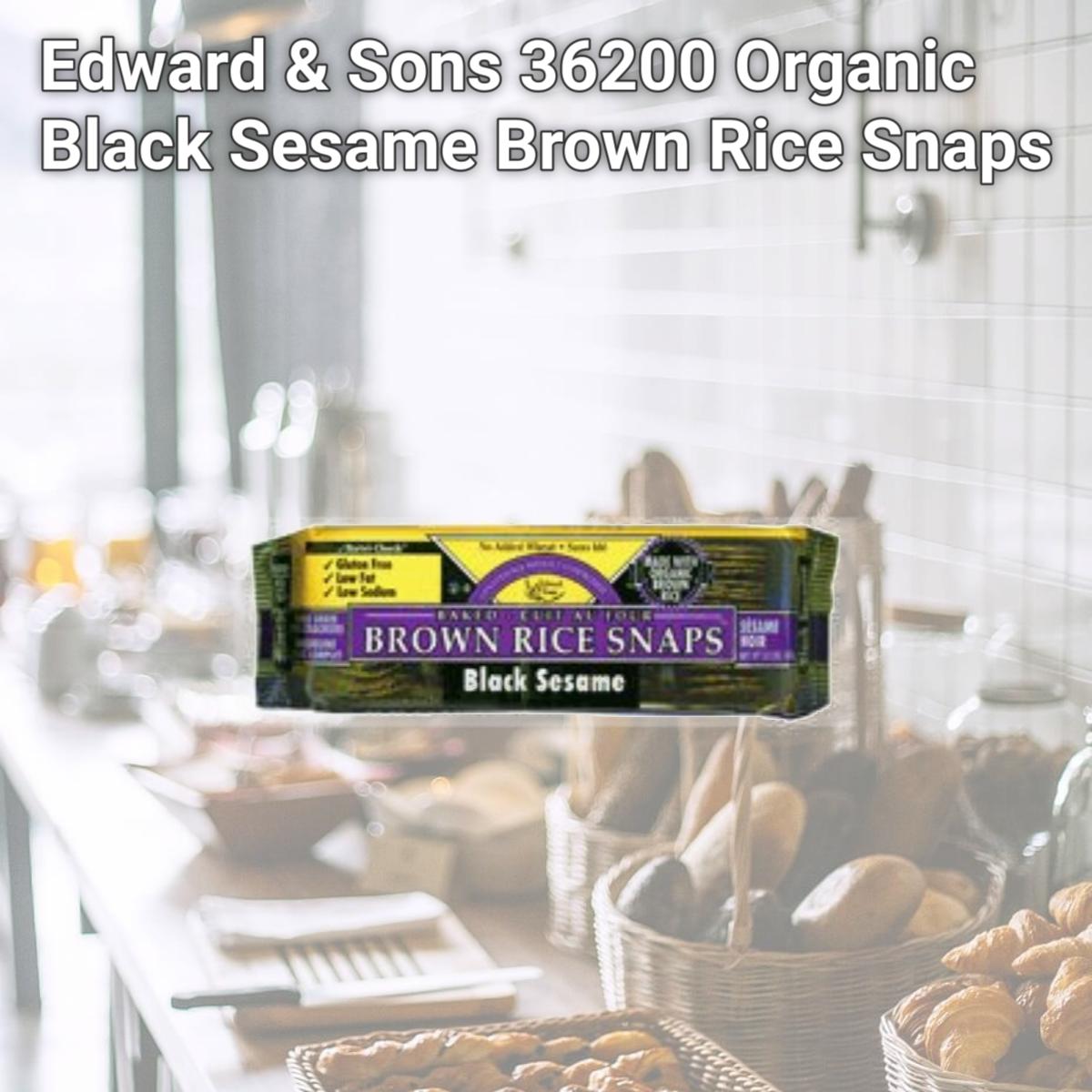 Picture of Edward & Sons 36200 Organic Black Sesame Brown Rice Snaps