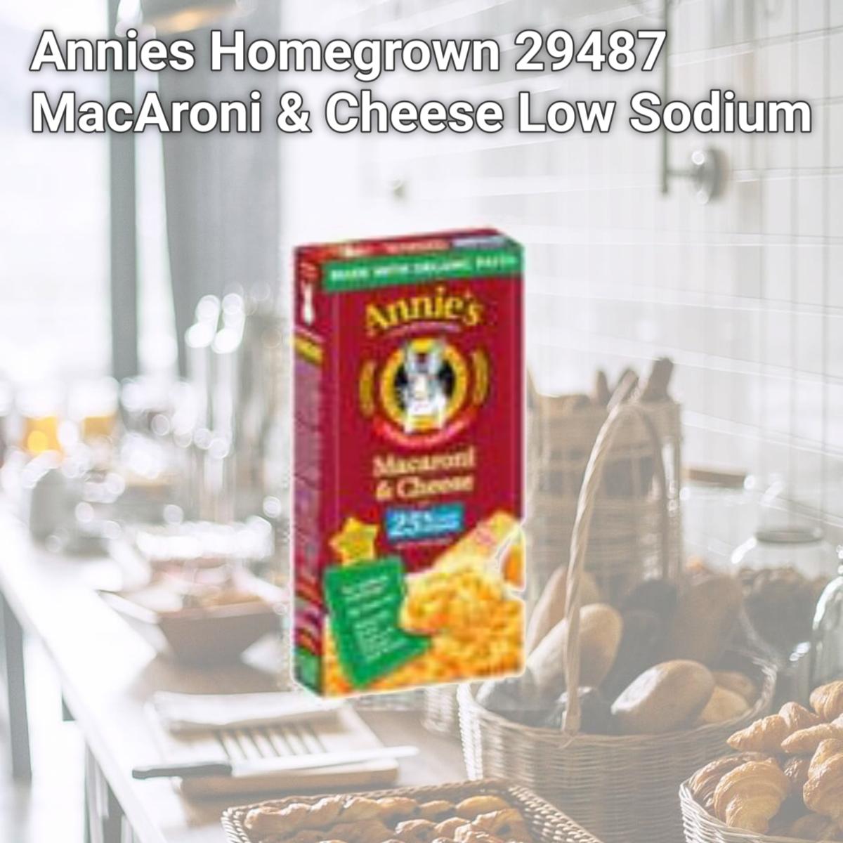 Picture of Annies Homegrown 29487 MacAroni & Cheese Low Sodium