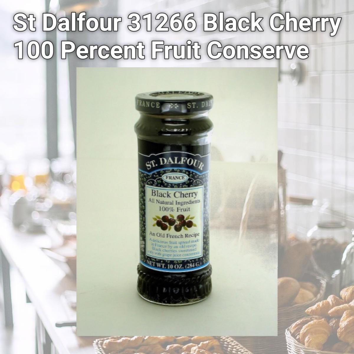 Picture of St Dalfour 31266 Black Cherry 100 Percent Fruit Conserve