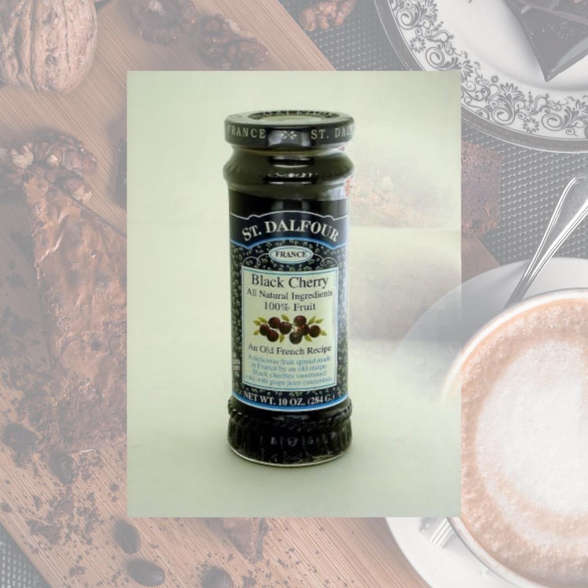 Picture of St Dalfour 31266 Black Cherry 100 Percent Fruit Conserve