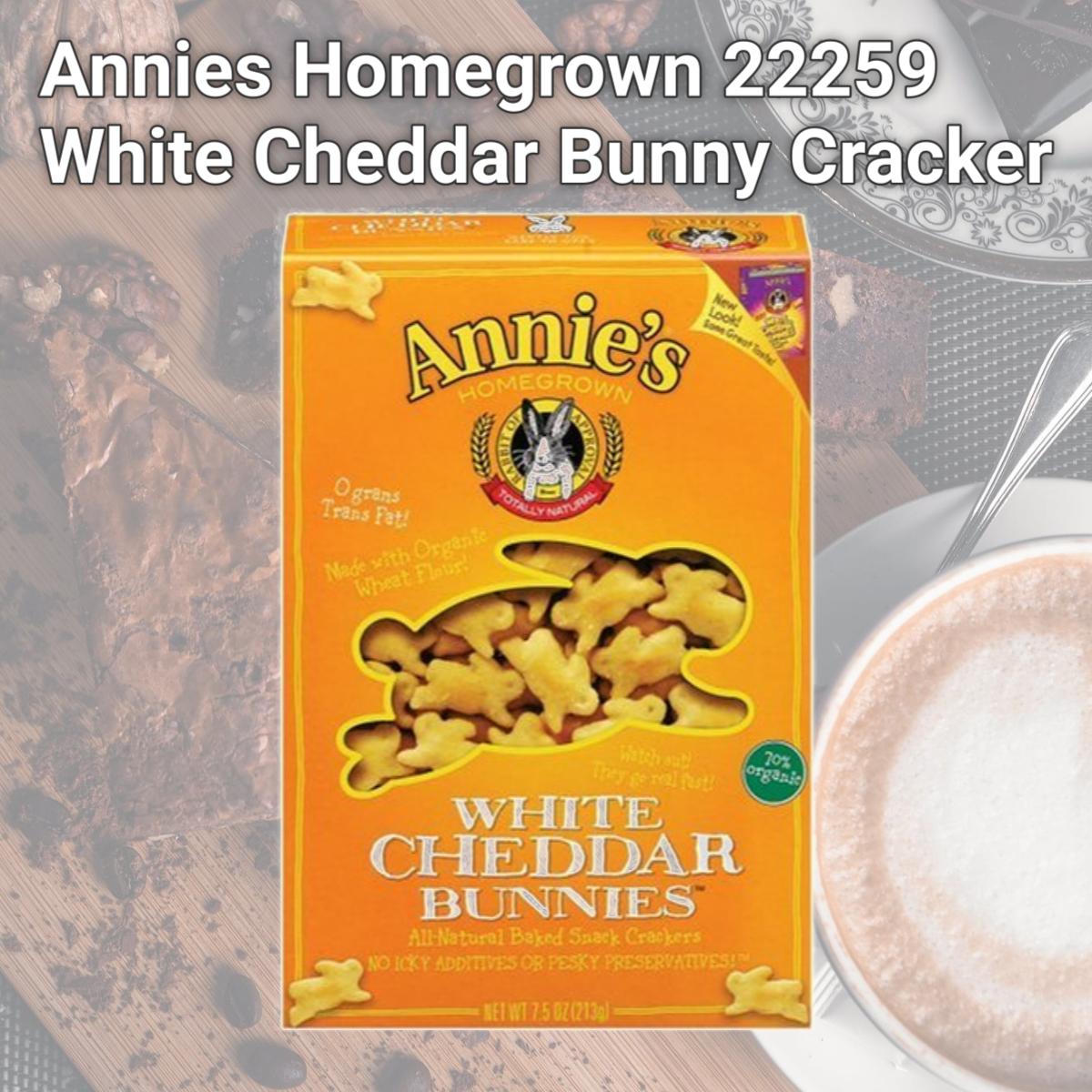Picture of Annies Homegrown 22259 White Cheddar Bunny Cracker