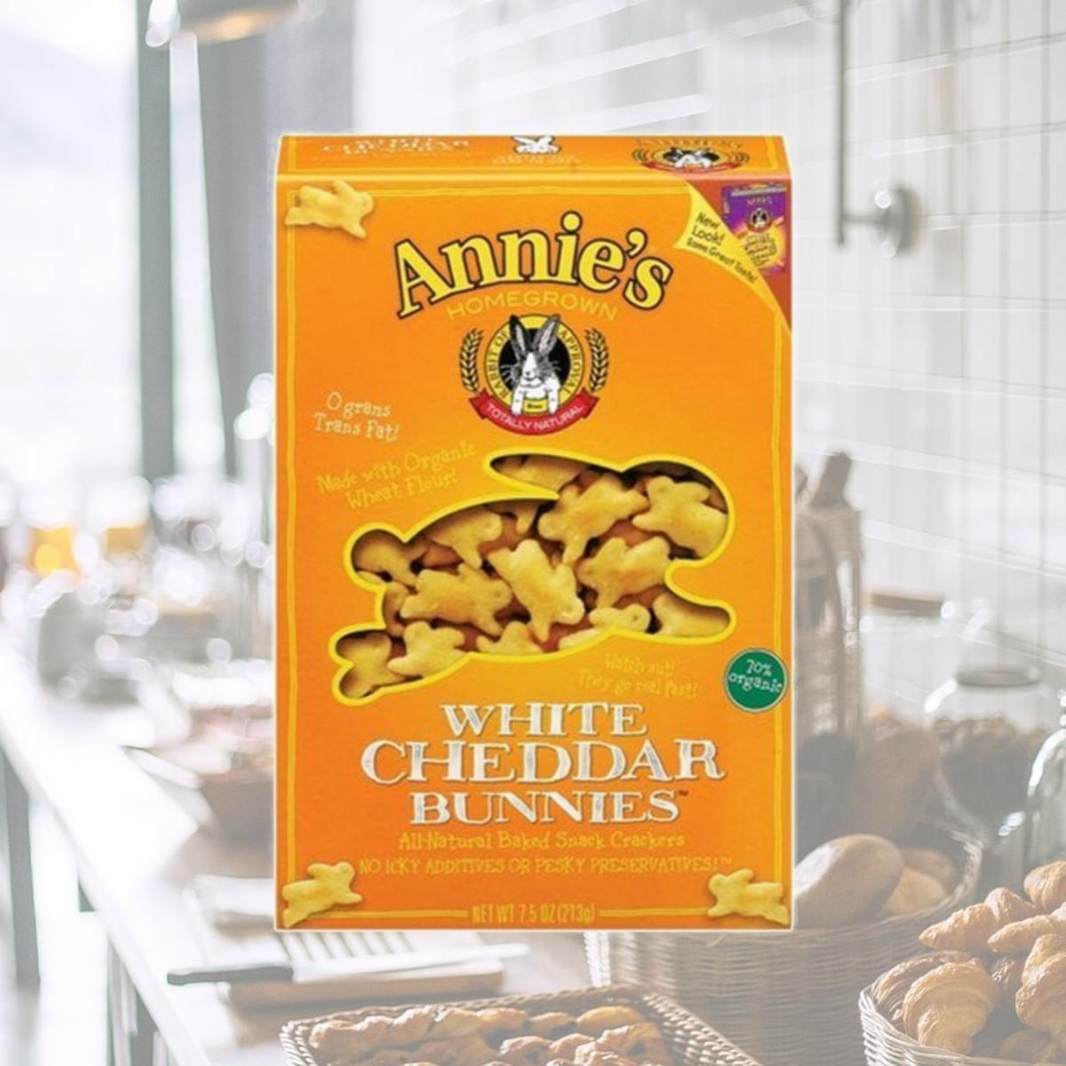 Picture of Annies Homegrown 22259 White Cheddar Bunny Cracker
