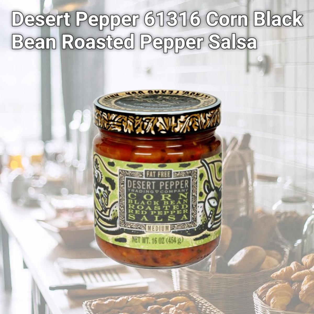 Picture of Desert Pepper 61316 Corn Black Bean Roasted Pepper Salsa