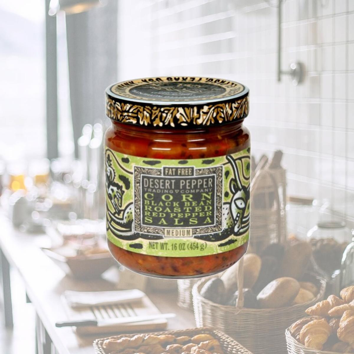 Picture of Desert Pepper 61316 Corn Black Bean Roasted Pepper Salsa