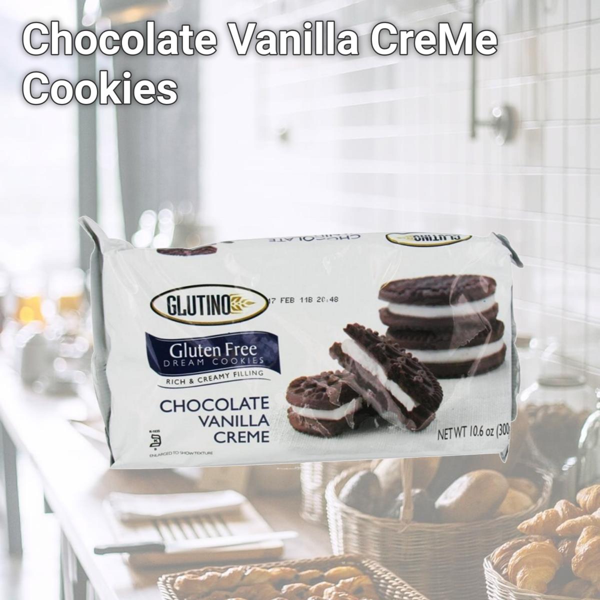 Picture of Glutino 28589 Chocolate Vanilla CreMe Cookies
