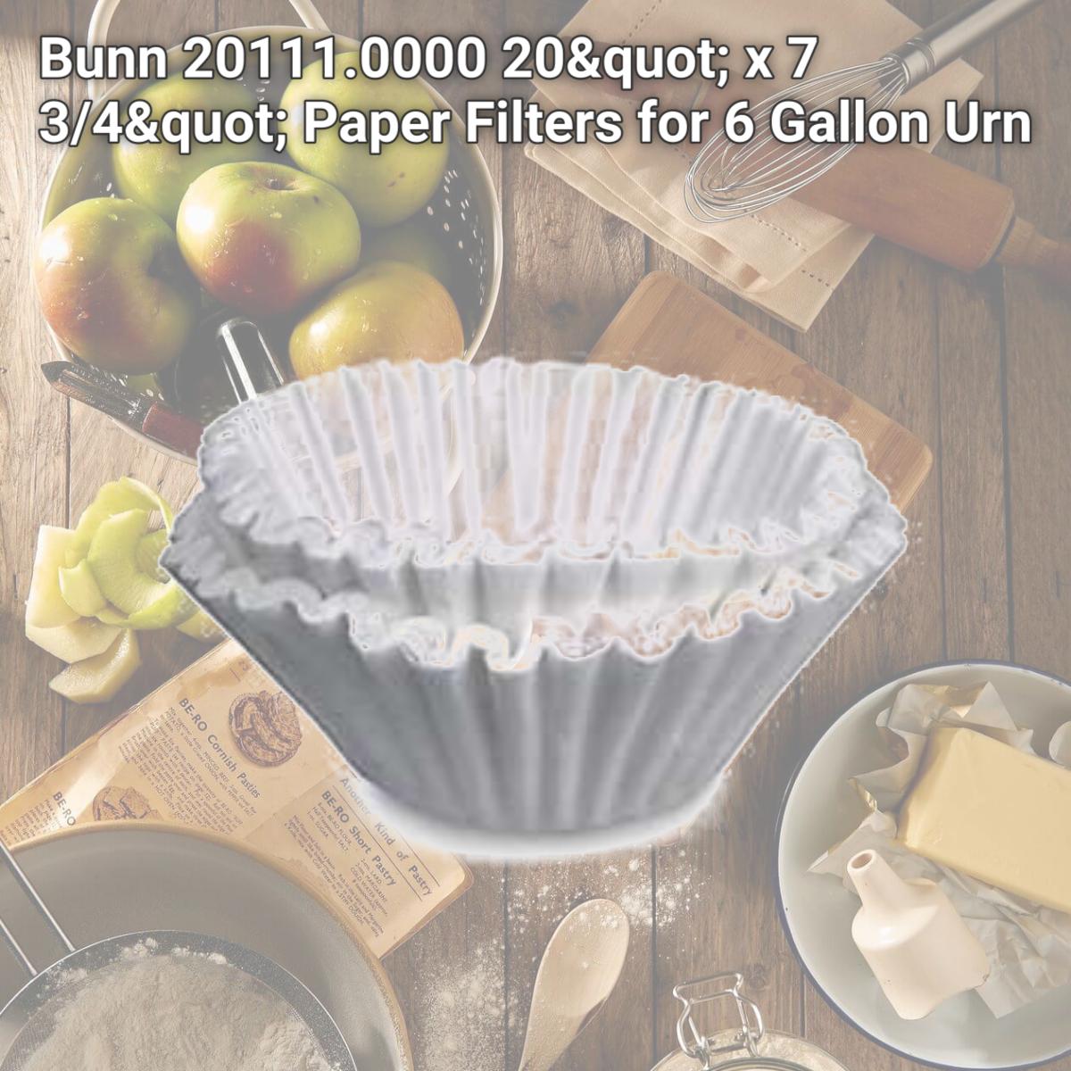 Picture of Bunn 20111.0000 20" x 7 3/4" Paper Filters for 6 Gallon Urn