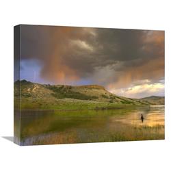 16 X 20 In. Thunderstorm With Lightning Strike Over Curecanti National Recreational Area, Colorado Art Print - Tim Fitzharris