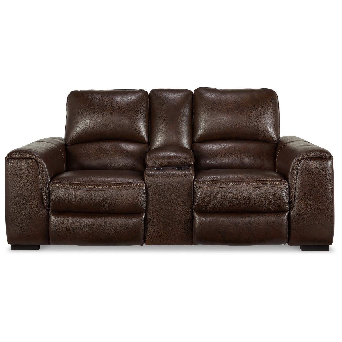 UPC 198288142564 product image for BM327405 Sanco Power Recliner Loveseat - USB - Walnut Brown & Black Grain Leathe | upcitemdb.com