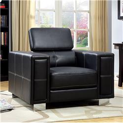 Bm123532 Garret Contemporary Style Black Leather Chair