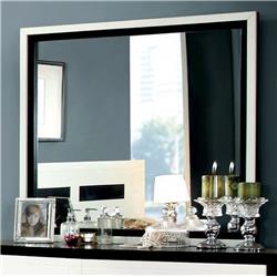 Bm123407 Rutger Contemporary Mirror, White & Black