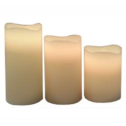 Etd-en29011 Trendy 3pc Led Candle-12 Changeable Colors, Off-white