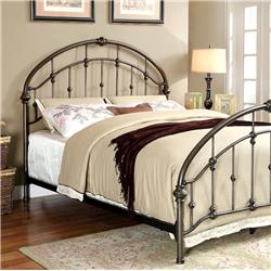 Bm123789 Carta Contemporary Style Bed, Brushed Bronze