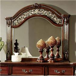 Arthur Traditional Elegant Style Mirror, Brown Cherry