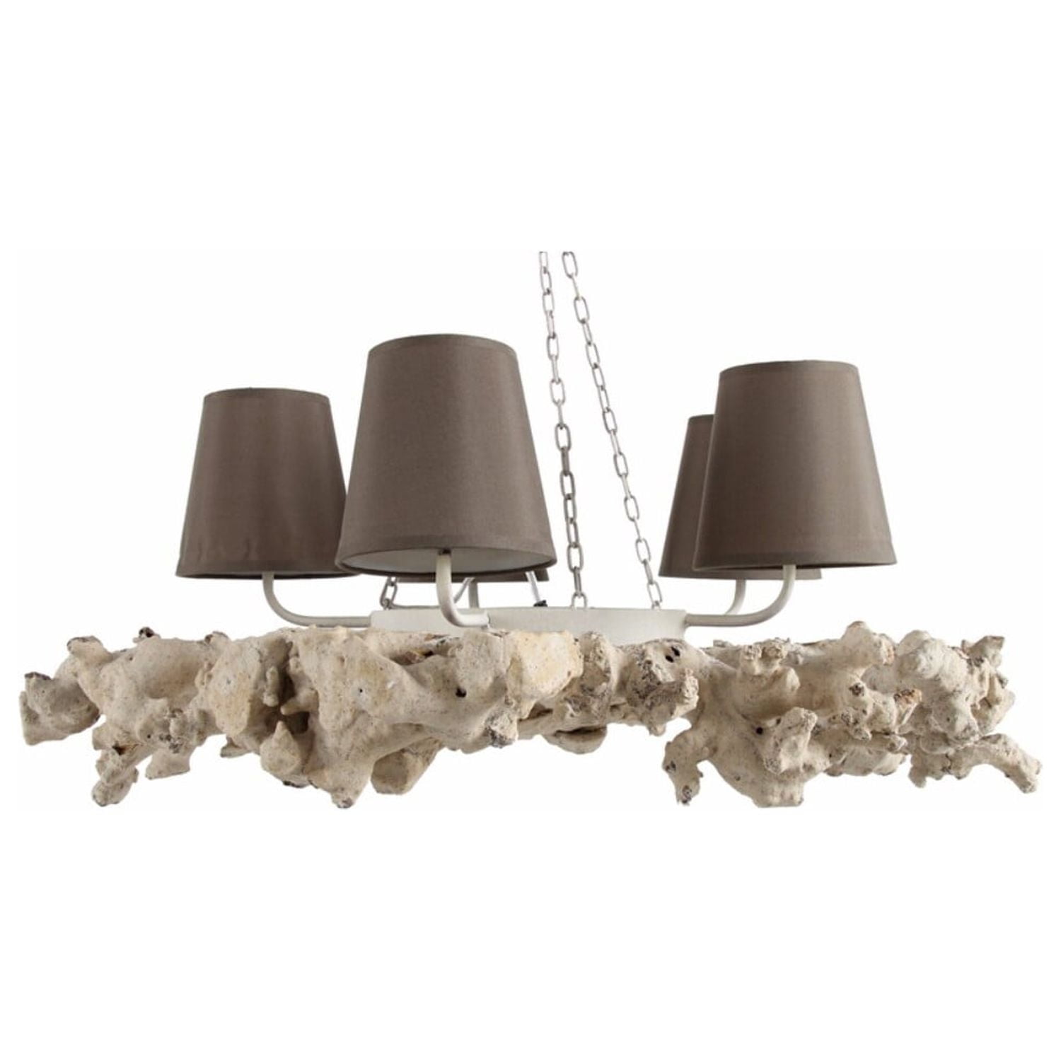 Supremely Terrific Designed Chandelier, White & Brown