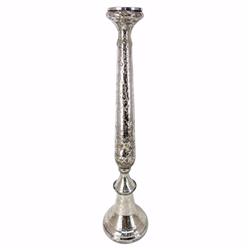 Bm154690 Elegantly Charmed Glass Candlestick Holder, Silver