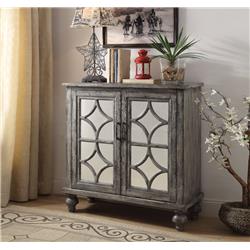 Bm154254 37 X 14 X 36 In. Console Table With 2 Doors, Weathered Gray