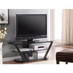 20.5 X 50 X 18.25 In. Fancy Contemporary Style Tv Console, Black