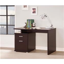Bm156221 29.5 X 47.25 X 23.5 In. Wooden Contemporary Desk With Cabinet, Brown