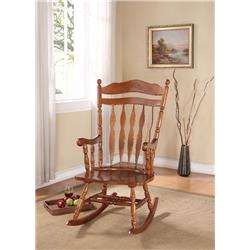 Bm162977 Wooden Rocking Chair, Dark Walnut Brown