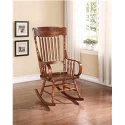Bm162978 Wooden Rocking Chair, Tobacco Brown