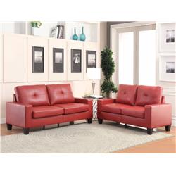 Bm156308 36 X 32 X 71 In. Fashionable Sofa & Loveseat, Red