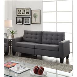35 X 32 X 72 In. Dashing Sofa In Gray Linen Fabric