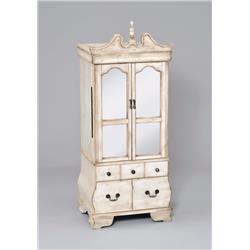 Bm158834 Commodious Jewelry Armoire, Antique White