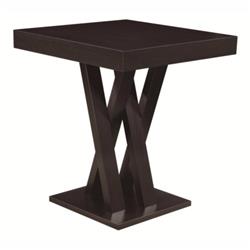 42 X 35.5 X 35.5 In. Contemporary Style Wooden Bar Table, Brown