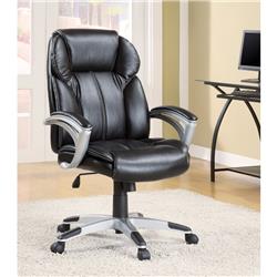Bm159035 Executive High-back Leather Chair, Black