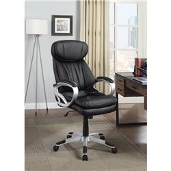 Bm159045 Leather Executive-style Office Chair, Black