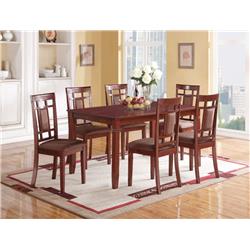 Bm157228 Amiable Wooden Dining Table With Rectangular Top, Cherry