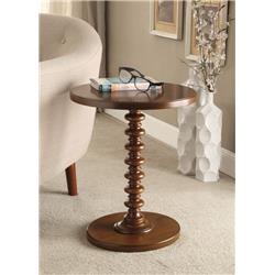 Bm157292 Astonishing Side Table With Round Top, Walnut
