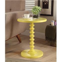 Bm157297 Astonishing Side Table With Round Top, Yellow
