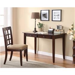 Bm159087 Solid Wooden Desk Set, Brown - 2 Piece