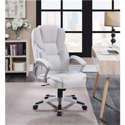 Bm159125 Leather, Contemporary Executive High-back Chair, White