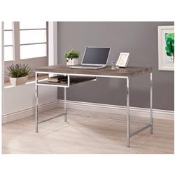 Bm159139 Sleek & Elegant Writing Desk With Shelf, Gray