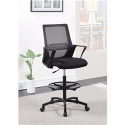 Bm159144 Fine Mesh Office Chair With Foot Rest, Black