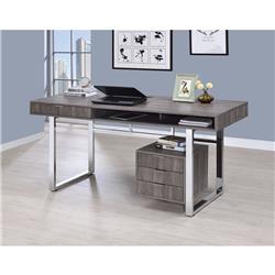 Bm159200 Elegant Contemporary Style Wooden Writing Desk, Gray