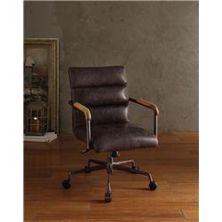 Bm163561 Metal & Leather Executive Office Chair, Antique Brown