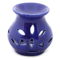 Bm113370 Handmade Ceramic Oil Diffuser & Warmer, Royal Blue