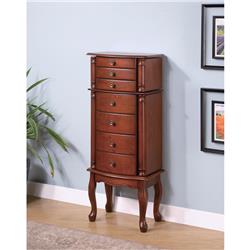 Bm159231 Traditional Jewelry Armoire With Antiqued Hardware, Brown