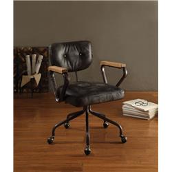 Bm163667 Metal & Leather Executive Office Chair, Black