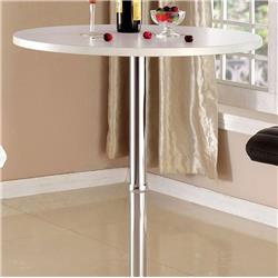 Bm166007 41 X 30 X 30 In. Wood & Metal Bar Table, White